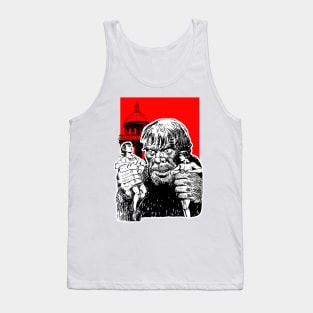 Monstrous creature holding a couple of lovers Tank Top